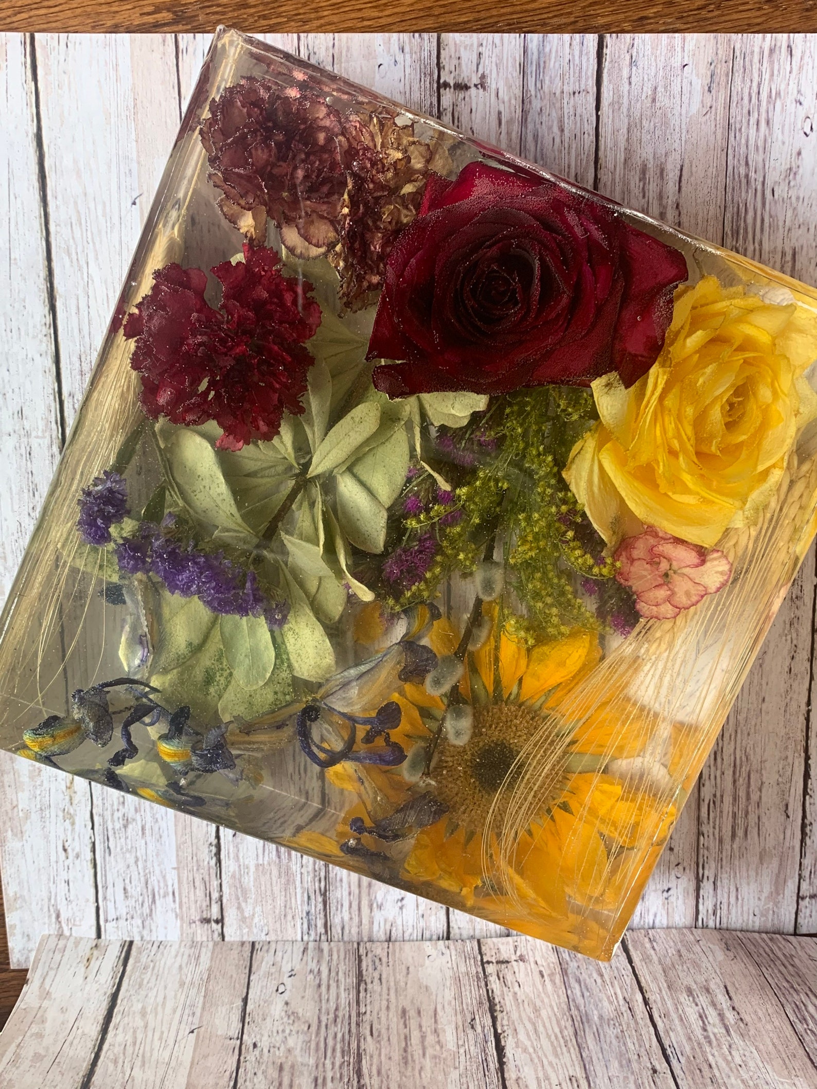 Bridal/memorial flower resin preservation Etsy Italia