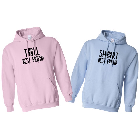 Best Friends Hoodies for 2 Grils Tall and Short Best Friend Hoodies Sweatshirts Sweaters BFF Pullover