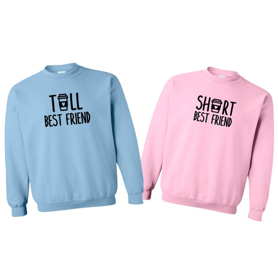 short and tall best friend hoodies