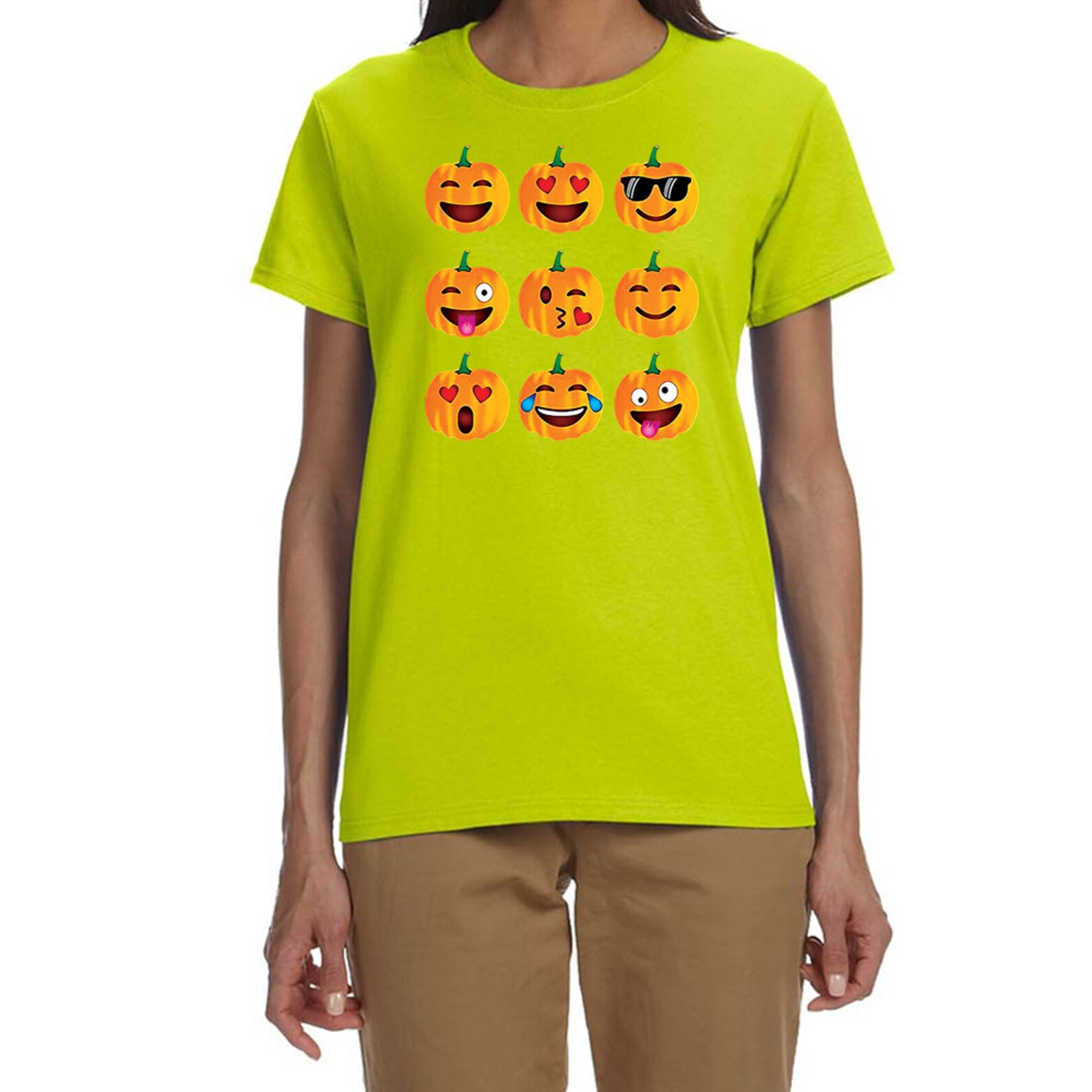 Halloween Pumpkin Emoji Women's Tshirt Etsy