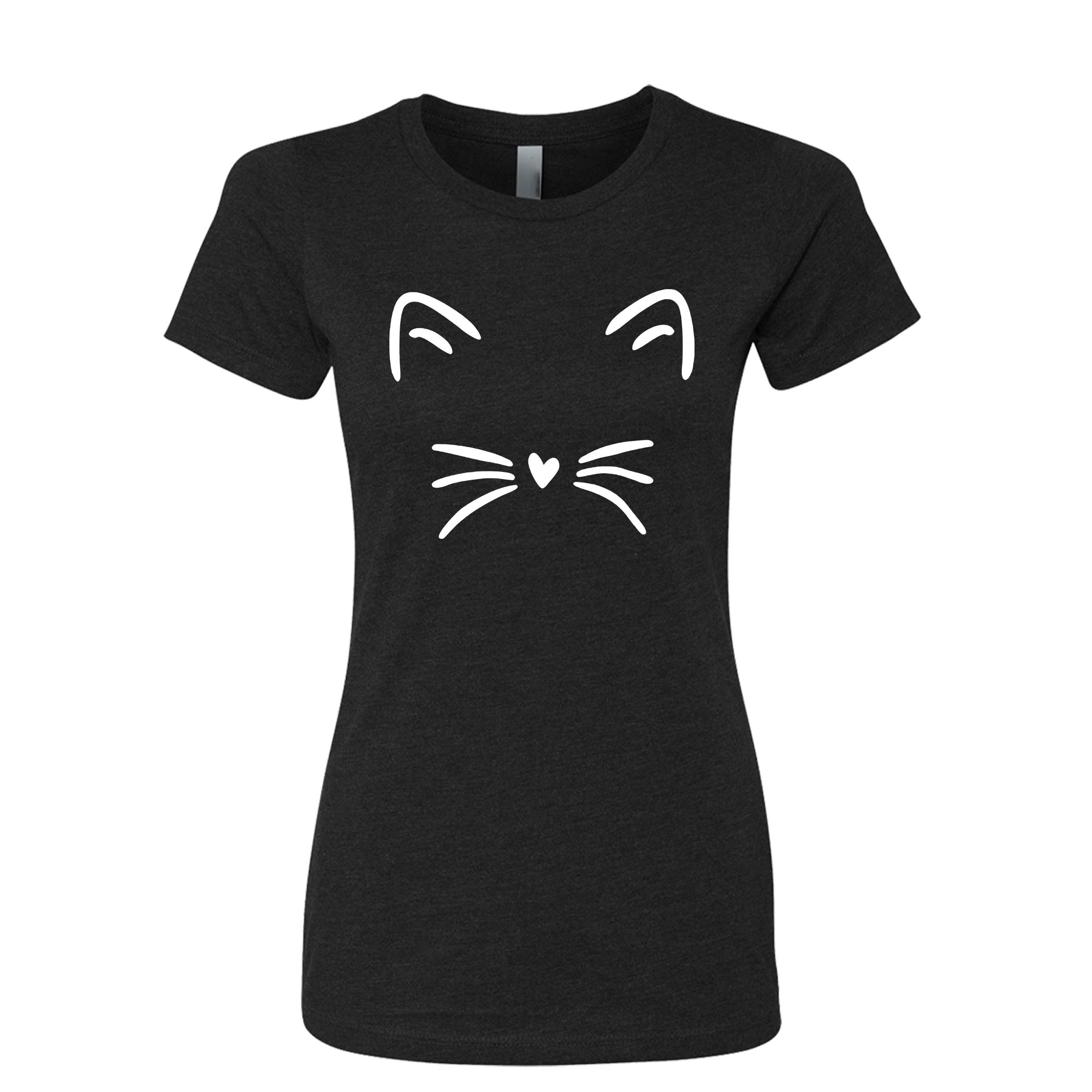 Cute Cat Women's Poly-Cotton T-shirt | Etsy