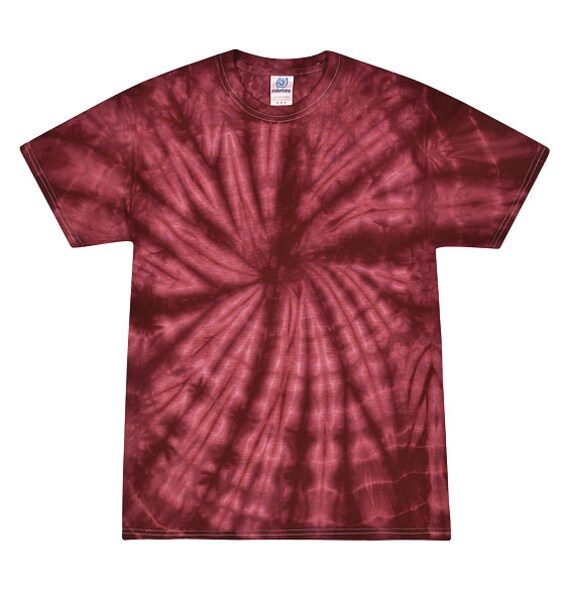 Tie-Dye Spider Burgundy T-shirt | Etsy