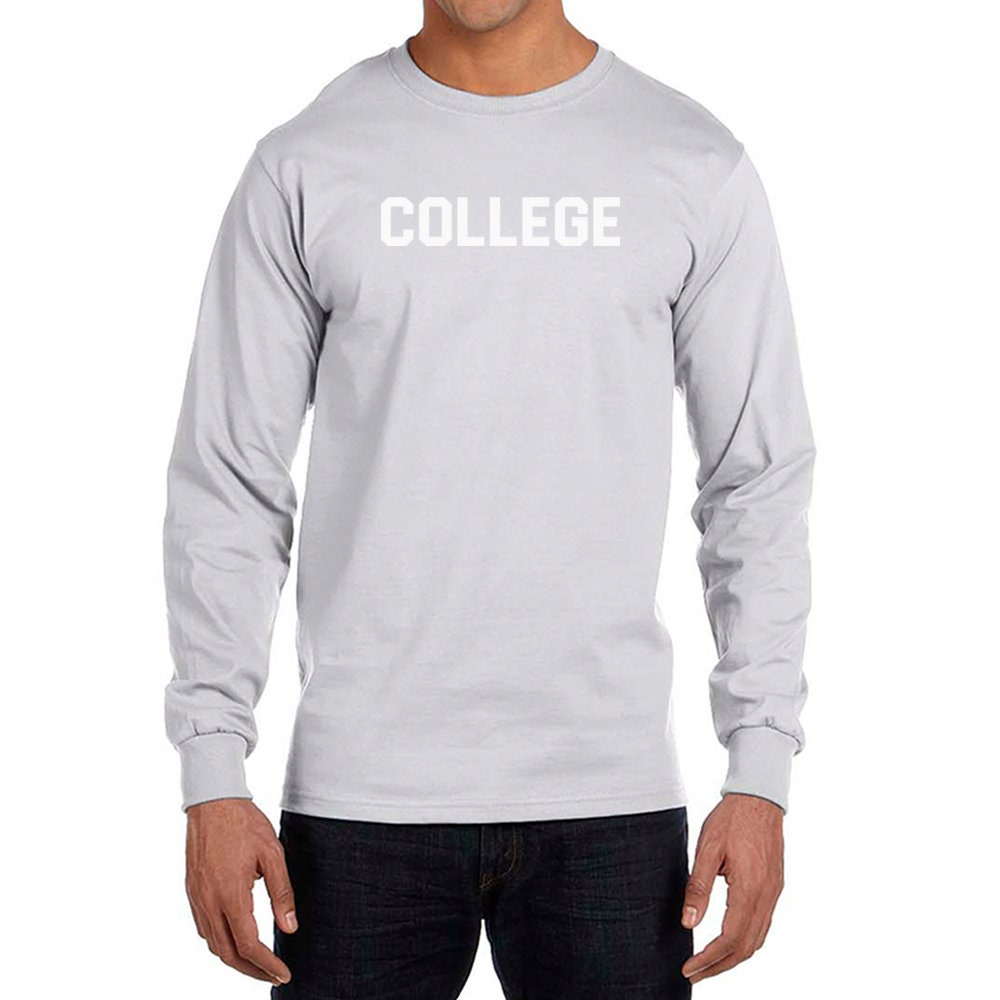 COLLEGE Men's Poly-Cotton Long Sleeve T-shirt | Etsy