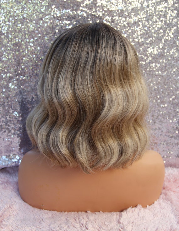 Wavy Sandy Blonde Wig Deep Loose Waves Heat Safe Natural Etsy