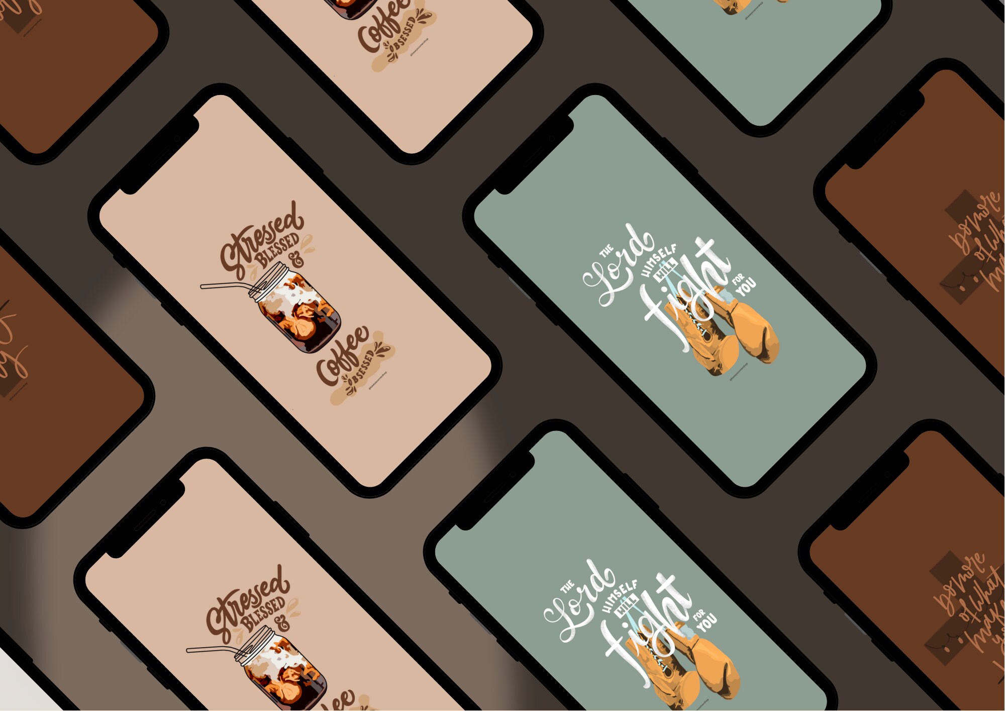 Coffee Obsessed Digital Download Phone Wallpaper PC | Etsy