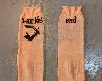 Worlds End - Pirates Braided Socks 'Salmon' (Savages Collection 1982 SS) (Vintage Used Clothing)