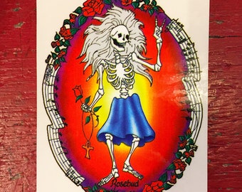 Jerry Garcia - Doug Irwin's Rosebud Original Vintage Sticker (New Old Stock)