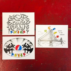 Grateful Dead - Tarjetas de felicitación "Edición Grateful Dancing" = Juego de 3 tarjetas = (Nuevas)