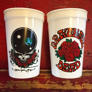 Grateful Dead - 'Space Your Face' Plastic Cup = Set of 2 = (New Old Stock)