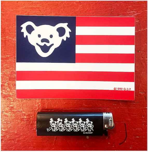 Grateful Dead - 'american Bear Flag' Vintage Sticker (new Old