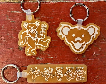 Grateful Dead - 'Orange Bear' Key Ring Bundle (Set Of 3)
