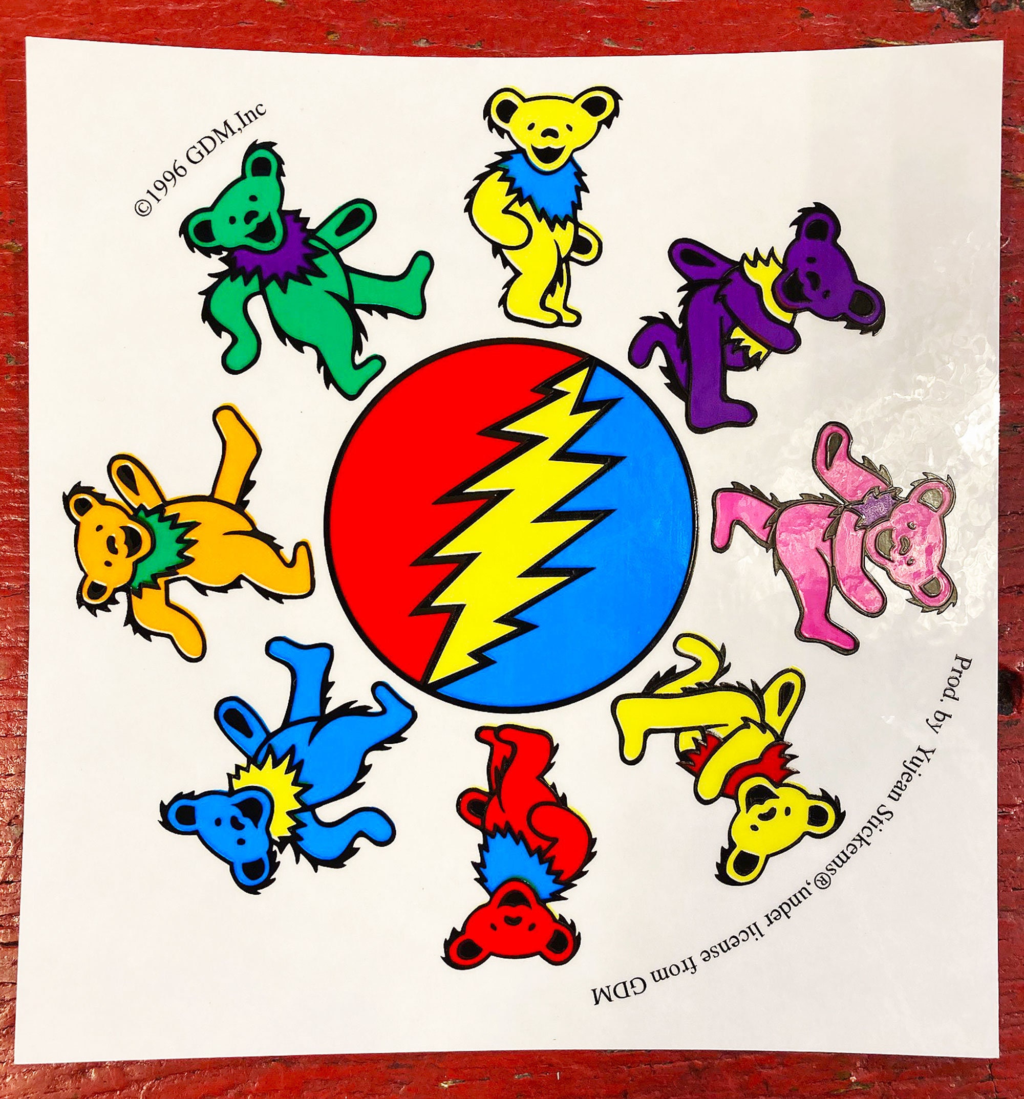 Grateful Dead - Dancing Bears Around Lightning Bolt Vintage