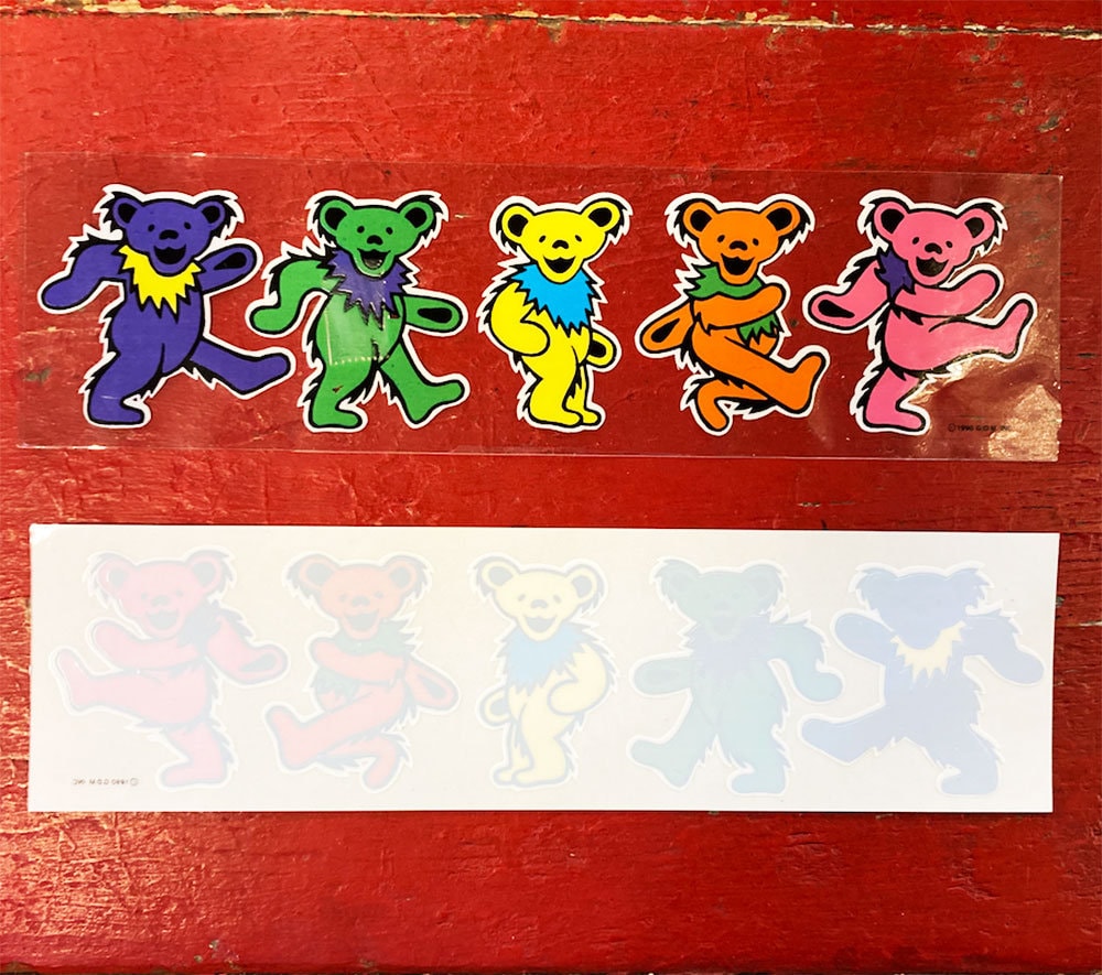 Grateful Dead - Dancing Bears Window Sticker (New Old Stock)