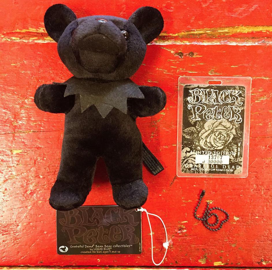 レアBlackpeter;Grateful dead bear Grateful Dead Bean Bear Collectables - 'BLACK PETER' (limited