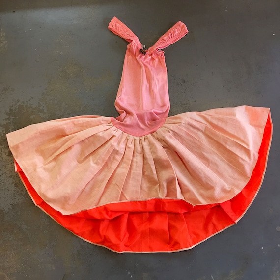 fluorescent pink dress
