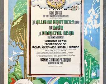 Grateful Dead/The Band/The Allman Brothers Band - Summer Jam 1973 (Original Vintage Poster)