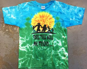 Grateful Dead - Fare Thee Well My Friends… tie-dye T-shirt (Vintage Used Clothing)