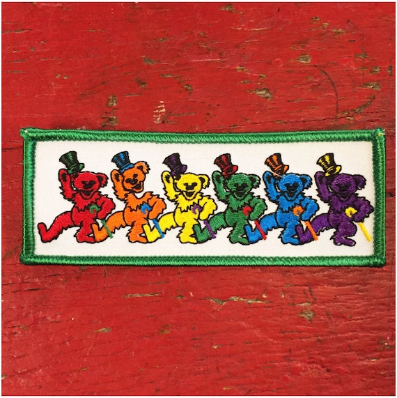 vintage USA製 Dancing Bears Grateful Dead Grateful Dead - 'rainbow Bear Dancers' Vintage Patch (new