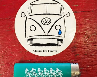 Grateful Dead - Volkswagen Bus 'classics Live Forever' Vintage