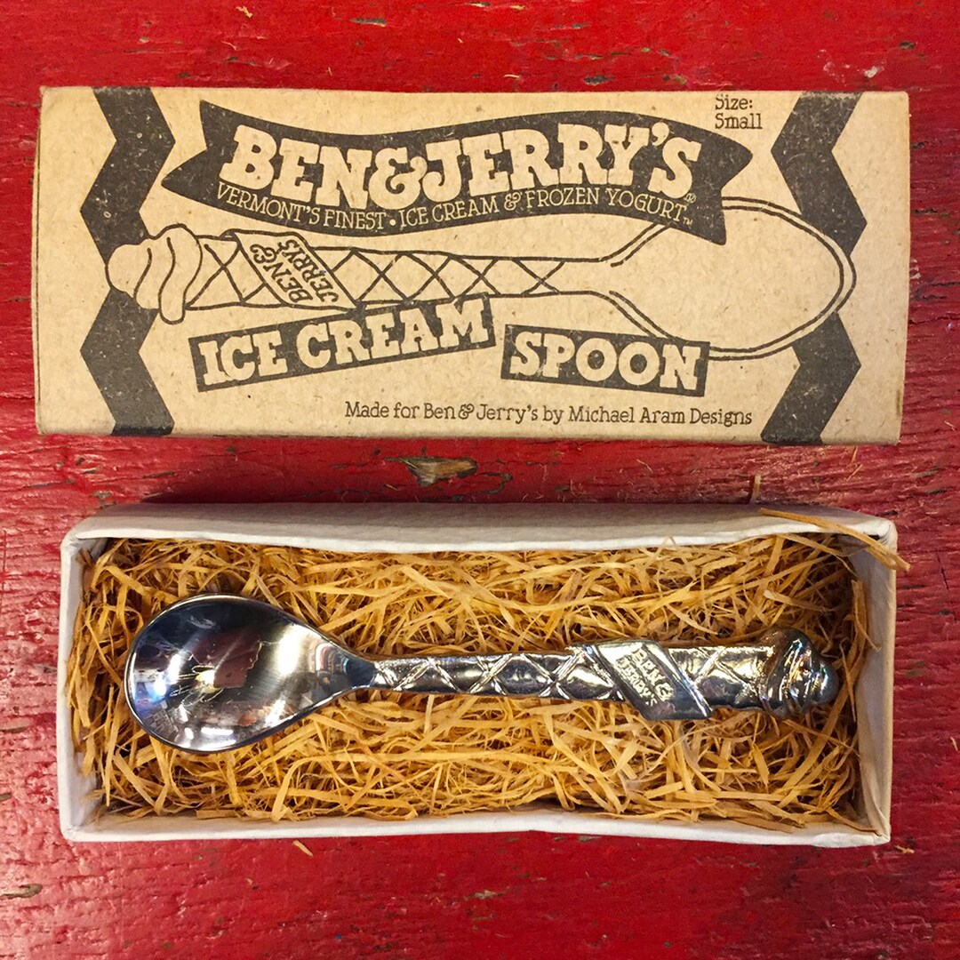 Ben & Jerry's Silver Plated Ice Cream Spoon With Gift Box Etsy UK