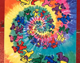 グレイトフル・デッドのブラックライトポスター、ダンシングベア