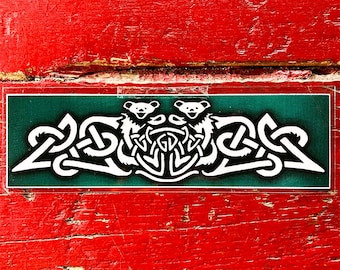 Grateful Dead - Celtic Bears Window Sticker (New Old Stock)