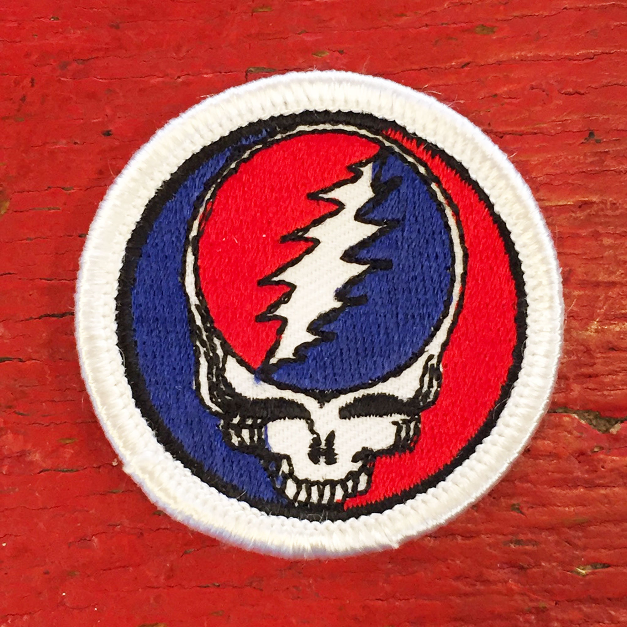 Owsley Stanley 24k Gold Enamel Grateful Dead Steal Your Face 18mm Pendant  Chain