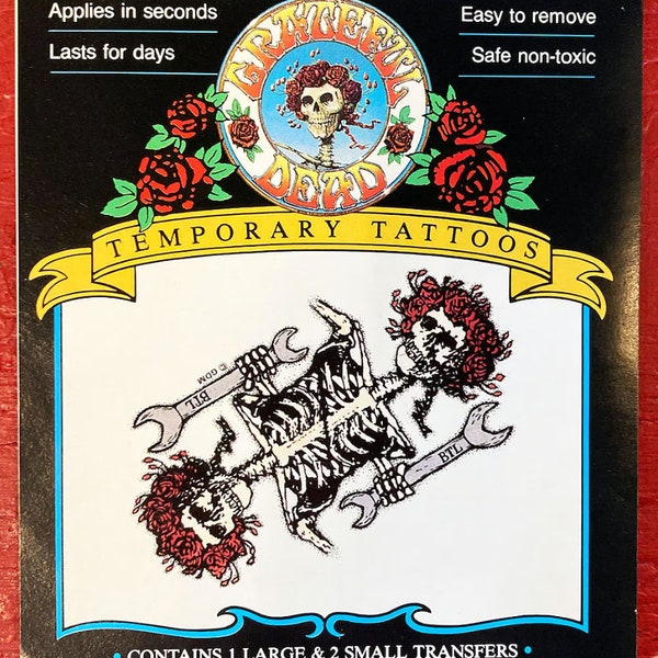 Grateful Dead Temporary Tattoo Etsy