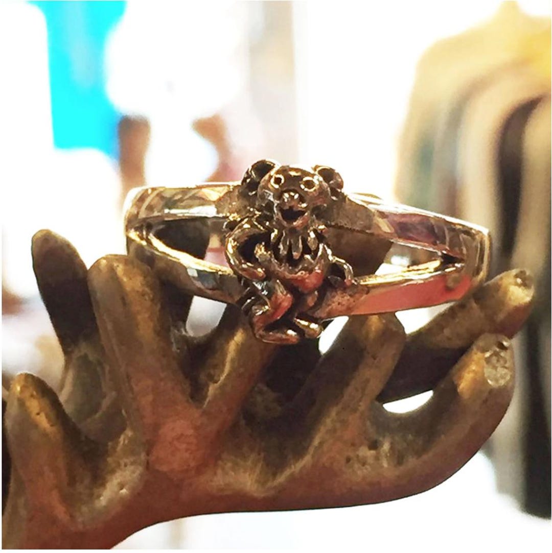 Grateful Dead - Dancing Bear Vintage Silver Ring (sterling Silver