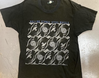 The Rolling Stones - Steel Wheels North American Tour 1989 T-shirt (Vintage Used Clothing)