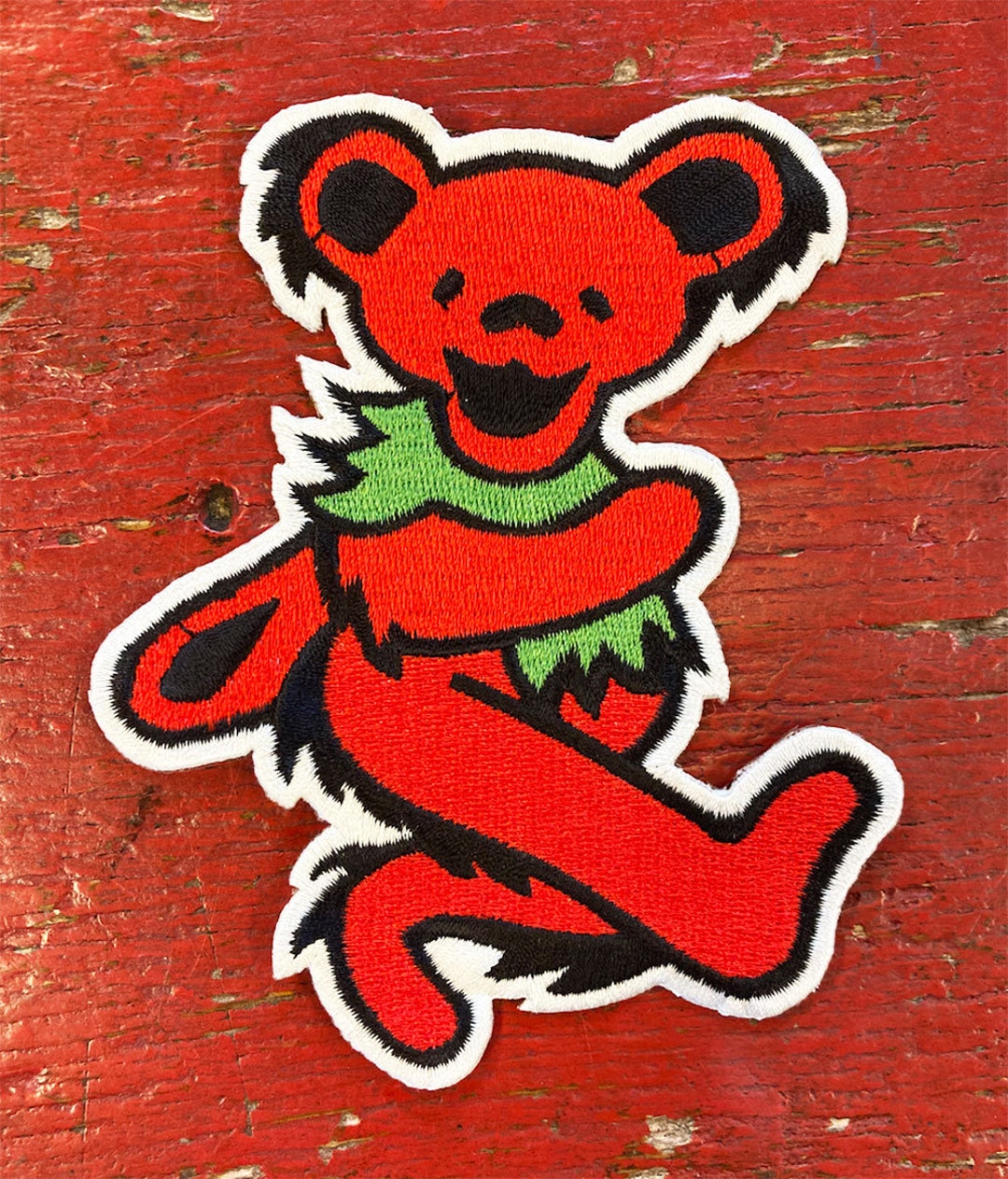 Grateful Dead - 'red Dancing Bear' Vintage Patch (large