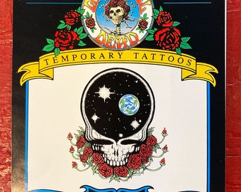 Grateful Dead - 'Space Your Face' Temporary Tattoo = Psychedelic Body Art = (New Old Stock)