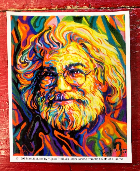 RARE Vintage 1990s J. Garcia (Jerry Garcia) Art Print Backpack - Grateful Dead Jerry Garcia Art, Grateful Dead Print, GD Poster, The Dead  main image 3