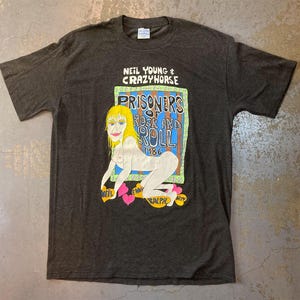Neil Young - 'PRISONERS of ROCK and ROLL 1986' Official T-shirt (Vintage Used Clothing)