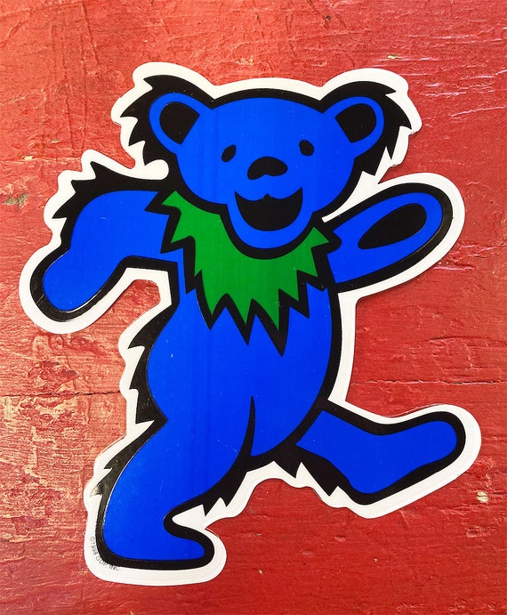 dancing bear blue dress Large Grateful Dead Bears Patch Blue Dancing Bear Embroidered Iron On Patch Collection