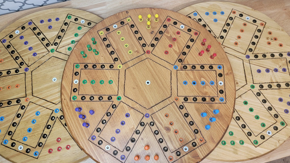 Fast Track Game Board W/ Pegs and Cards Etsy