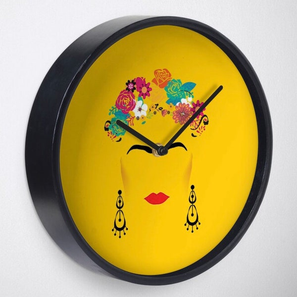 Frida Kahlo, Painter. Minimalist Design, Print, Christmas gifts, Clock, Mother's Day Gifts