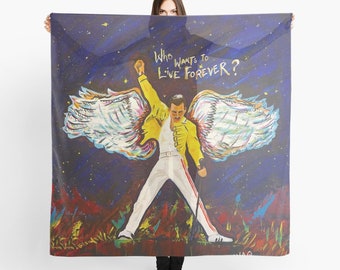 Angel Mercury, Rock Band. Scarf, Print.