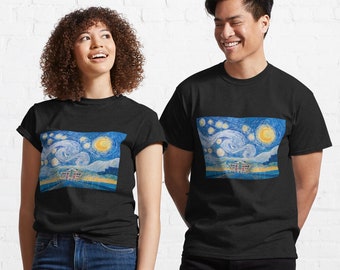 St Pete Pier and The Starry Night, Vincent Van Gogh Inspiration. Art, Print, Men’s Classic T-Shirt, Souvenir Mother's Day Gifts