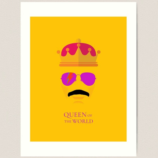 Bowie & Freddie, Bohemian Rhapsody, Under Pressure, Queen. Art, Print