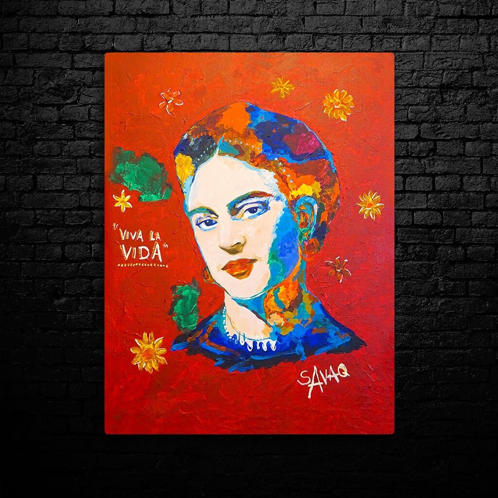 Frida Kahlo Painting Printed on Canvas Wall Art Picture for Etsy