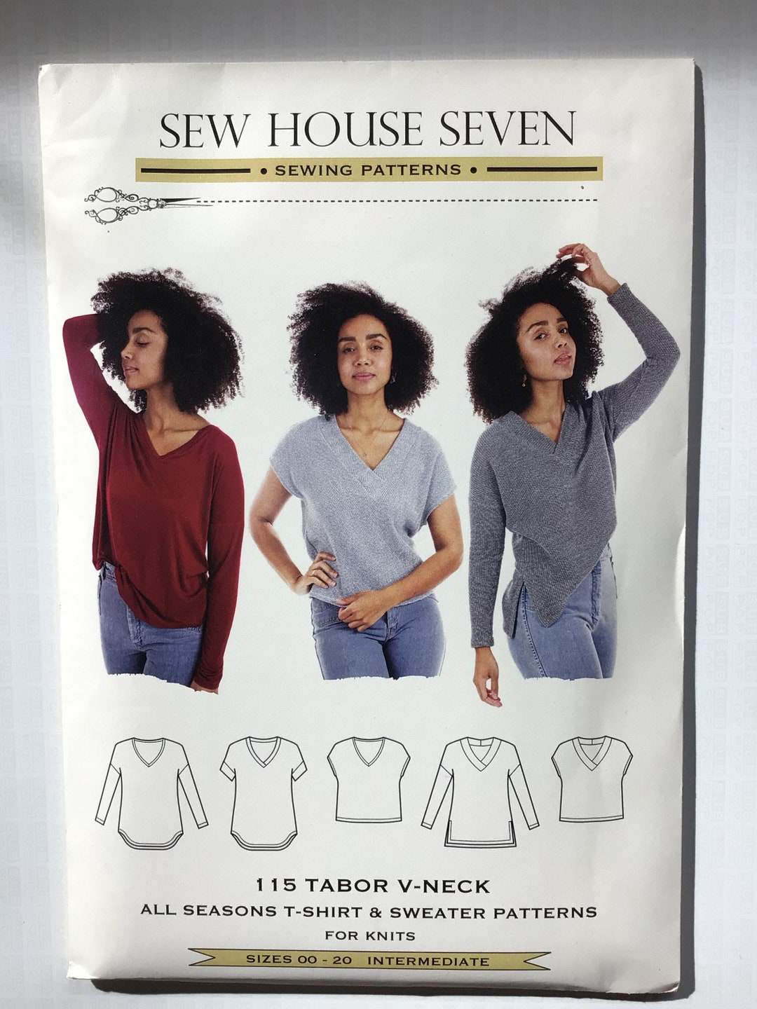 Sew House Seven Tabor V Neck Size 00-20 - Etsy