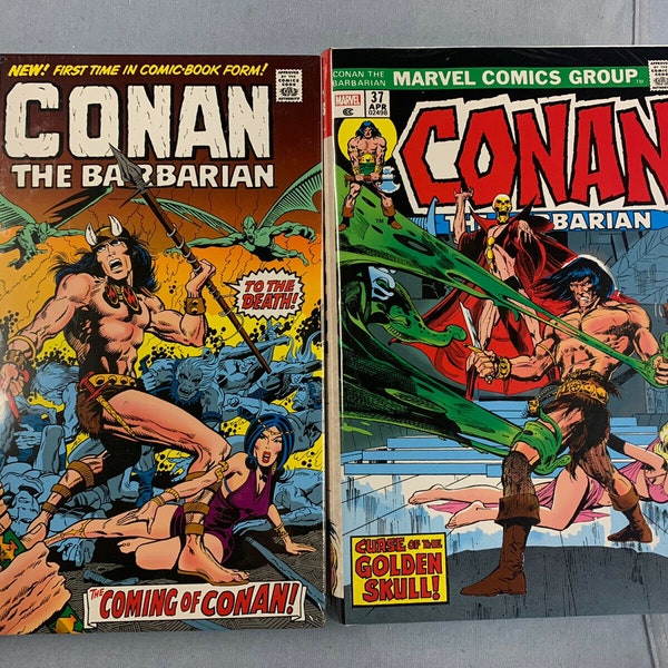 Marvel Comics  CONAN Original Marvel Years Omnibus Volume #1 and 2 Hard Cover Direct Market Edition  New! (2019)