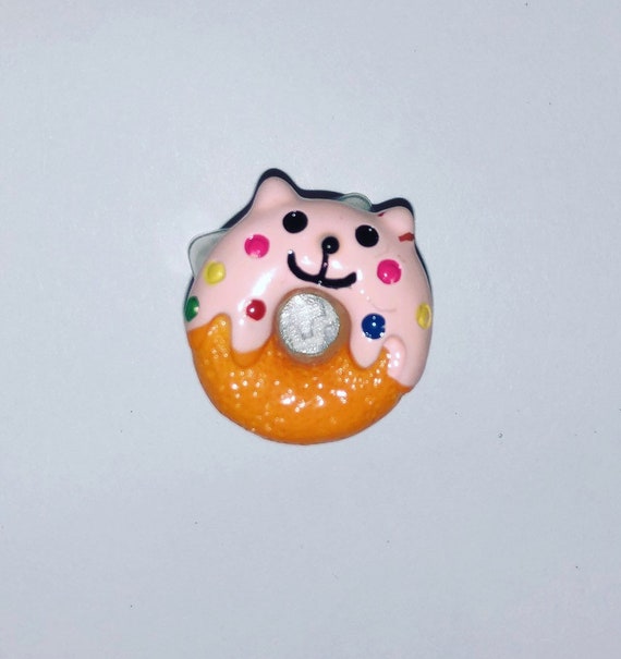 Large Pusheen Donut Sprinkle Kitty Keycap Meow Etsy