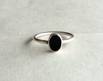 Silver ring with gemstones Silver ring with onyx stone Silver statement ring Sculptural silver ring Handmade Silver Ring Silver ring