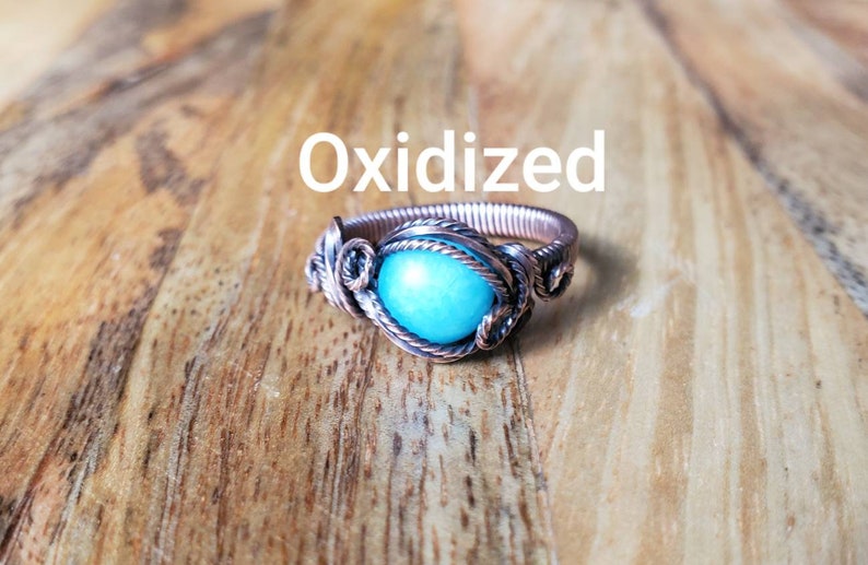 or copper wire sterling silver Customizable wire wrapped ring with rose gold