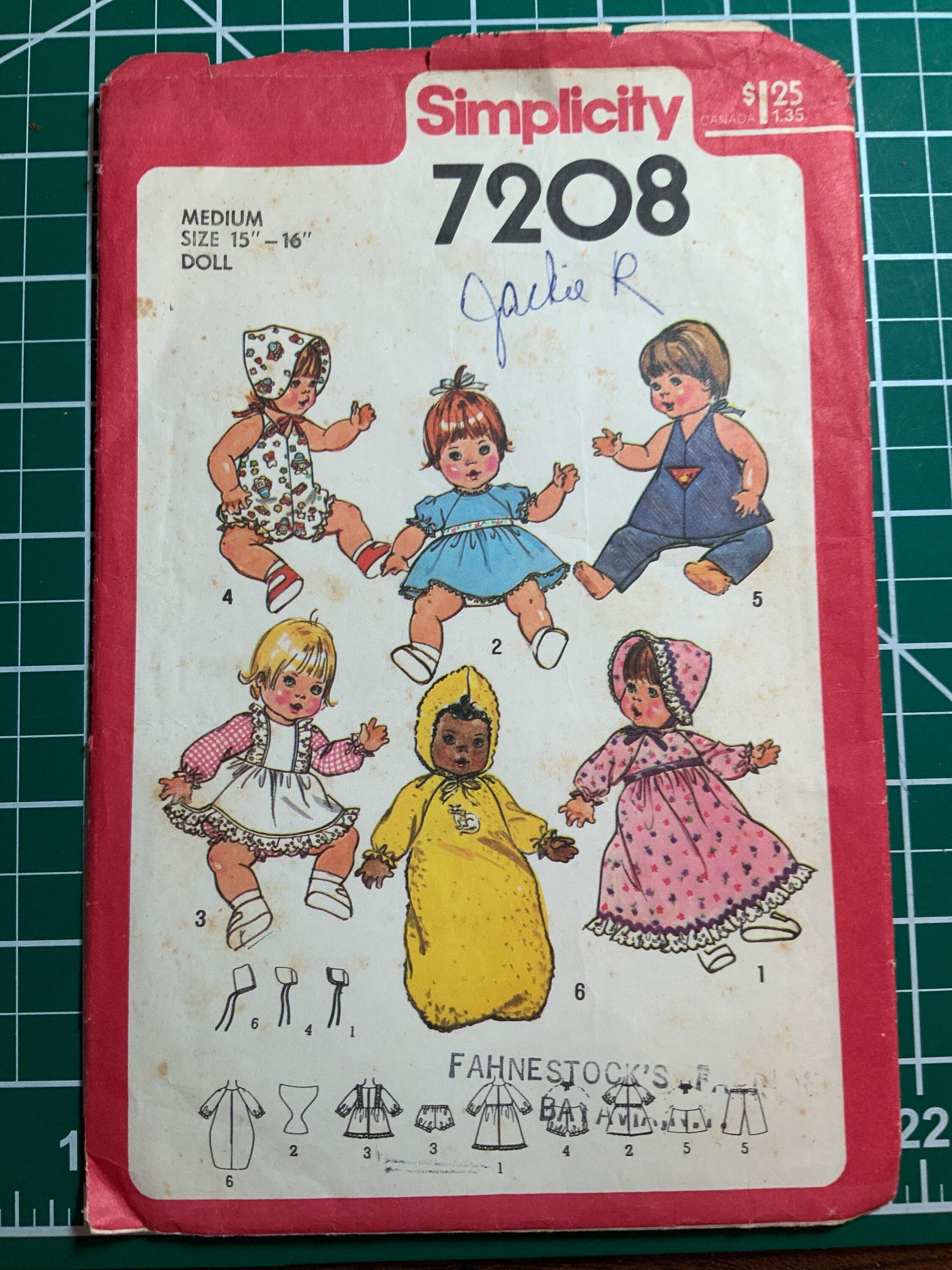 1970’s Simplicity 7208 for Medium and Large Baby Dolls - Etsy