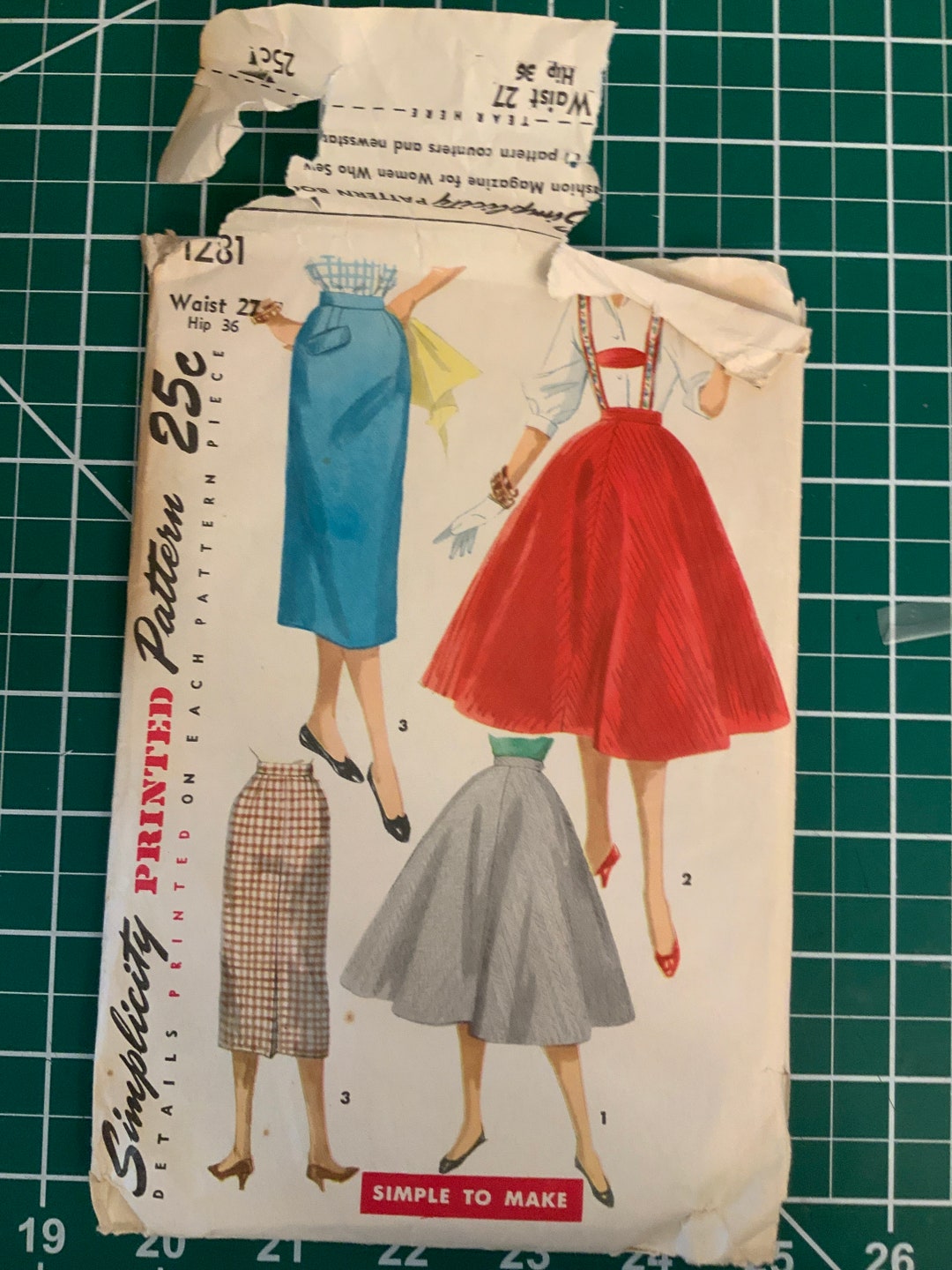 simplicity-1281-for-a-size-27-waist-36-hip-for-junior-miss-and-etsy
