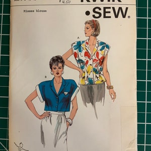 Kwik Sew 1510 in sizes 6-12 for misses blouse.