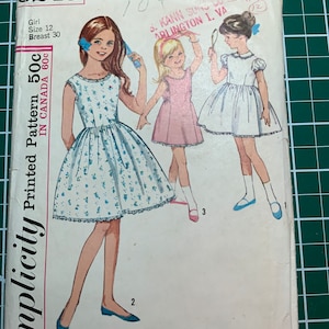 1960’s Vintage Simplicity 5249 girl size12 breast 30 slip pattern